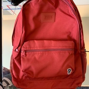 Red campus backpack